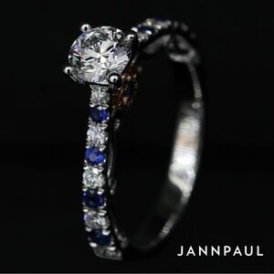 Bespoke Triple Excellent Diamond Engagement Ring by JannPaul